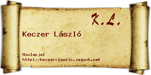 Keczer László névjegykártya